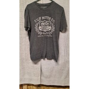 Lucky Brand Mens Calif Motor Co Venice California Graphic Tee Charcoal Grey M